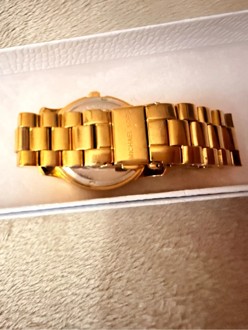 Michael Kors Runway Oversized Gold Pave Watch (Model MK5706) 45 MM women’s